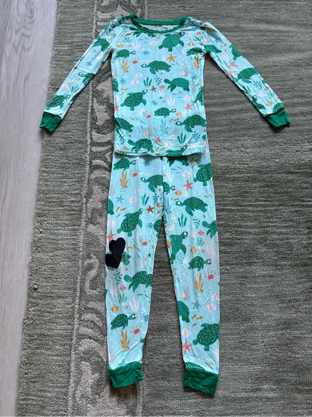 Littles Sleepies turtle pjs 4T